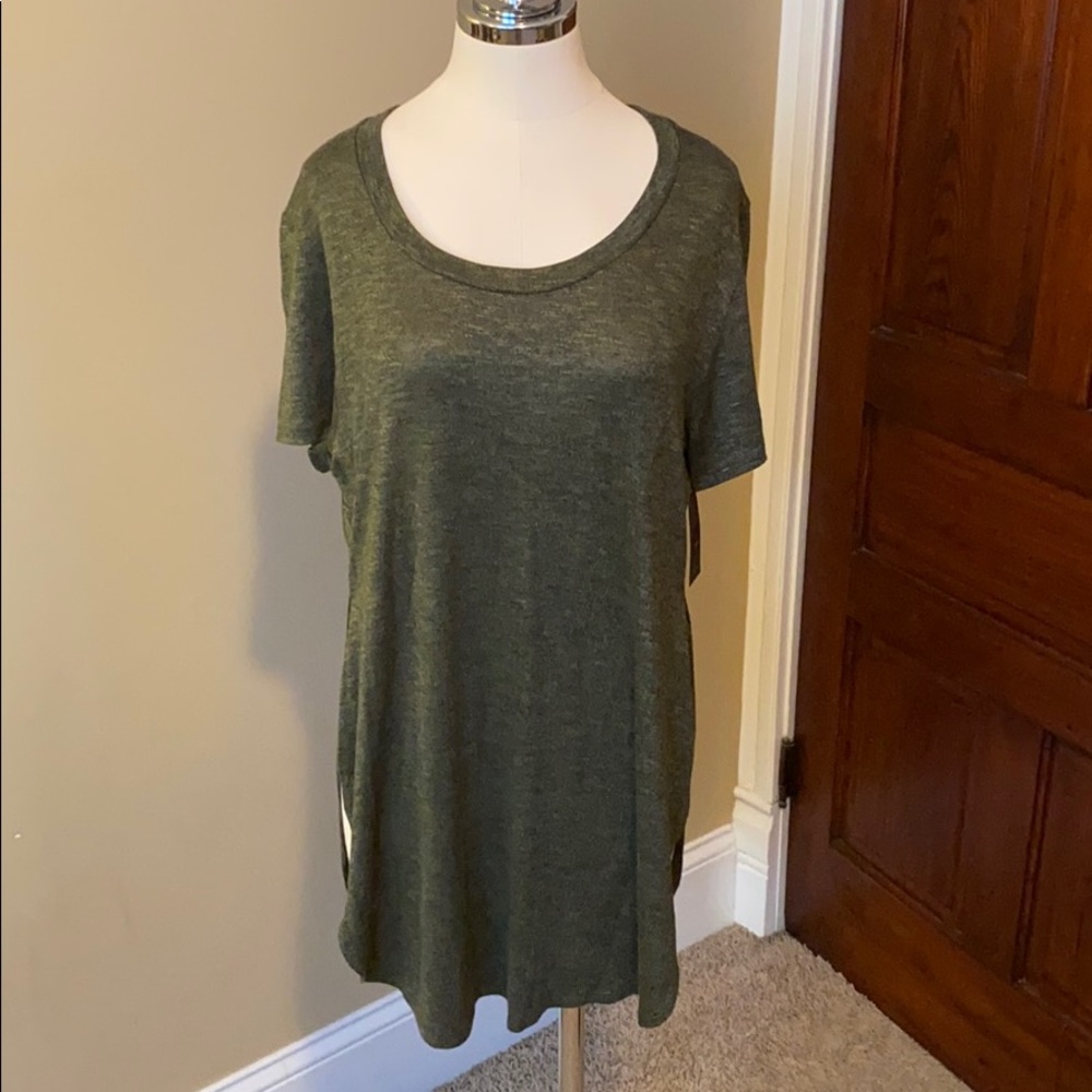 Mossimo tunic L short sleeve heathered Green